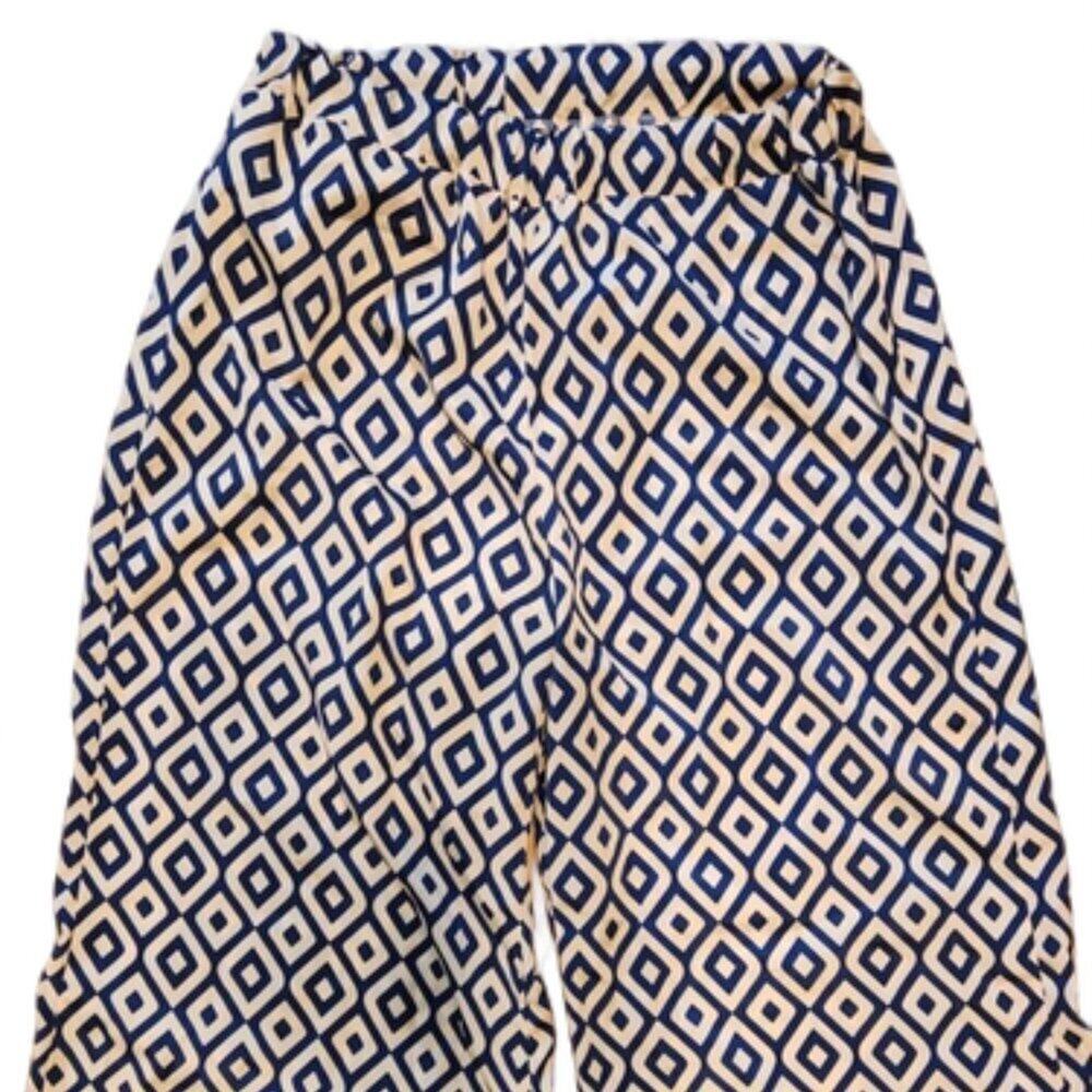 Printed Elastic Waist Palazzo Pant || Small GUC